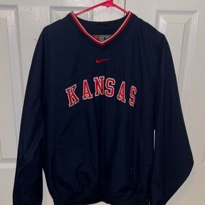 KU Kansas Jayhawks Vintage Nike Windbreaker Crewneck Size L
